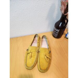 Vicomte A Suede Driving Loafers Yellow Men's EU 42 US‎ 9 Portugal Rubber Sole